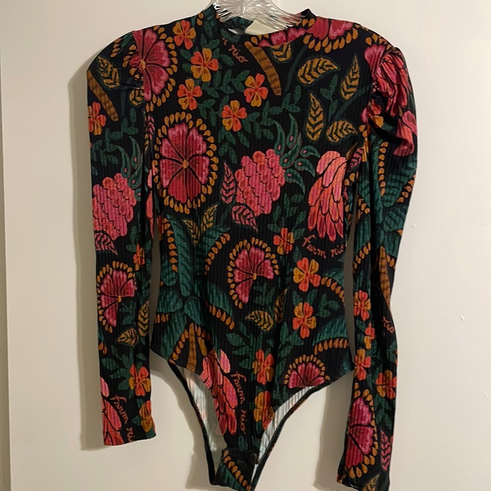 Designer…. Farm Rio bodysuit. Size Small